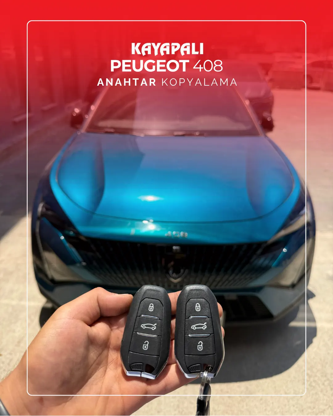 Peugeot 408 anahtar kopyalama