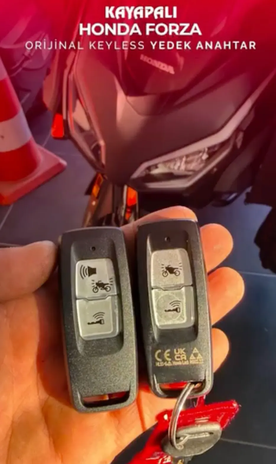 Honda Forza orijinal keyless yedek anahtar